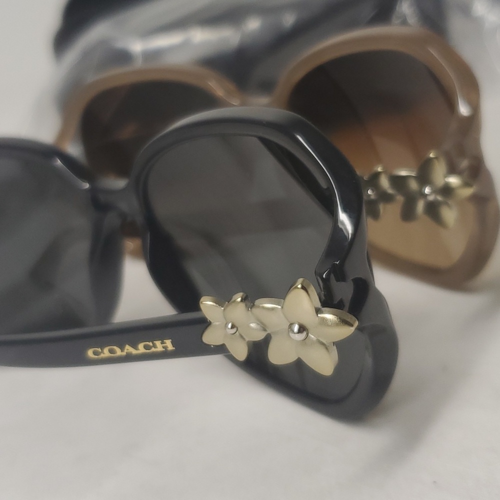 NEW Coach L1033 Integration Flower Sunglasses BLACK/ DARK GERY (4538)- Last One - Picture 4 of 9